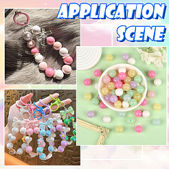 100 шт. Непрозрачные акриловые бусины&nbsp;OACR-PA0001-31A