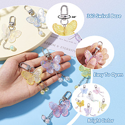 Бабочка акриловый кулон украшение&nbsp;HJEW-TAC0056