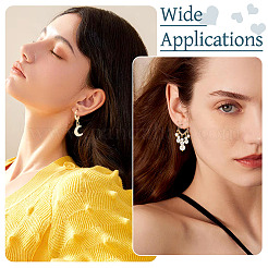 10 шт. 5 стиля латунная фурнитура для сережек-колец&nbsp;KK-TA0002-52