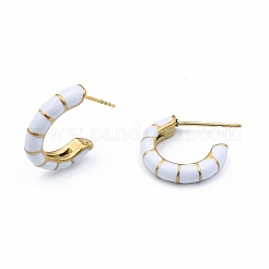 Aretes en forma de C con esmalte&nbsp;EJEW-N052-05C
