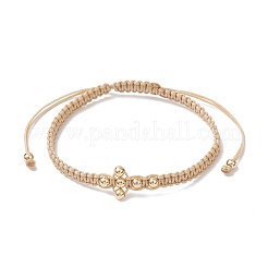 Плетеные браслеты из латунных бусин BJEW-JB12817