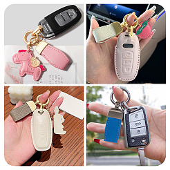 Porte-clés en cuir pu&nbsp;KEYC-TADJ0009-03B-02