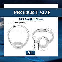 1 Stück: 925 verstellbare Ringkomponenten aus Sterlingsilber&nbsp;STER-BC0003-97F-P