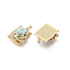 Colgantes de esmalte de latón&nbsp;KK-SZC0009-12G-03