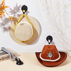 3шт 3-цветная пластиковая присоска и крючок для вешалки из хлопкового шнура FIND-OC0002-95