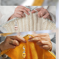 20 шт. подвеска в виде черепа из синтетического говлита&nbsp;HJEW-SC0001-41