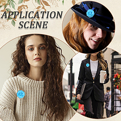 4 шт. тканевая брошь-булавка «Камелия» JEWB-CN0001-03A