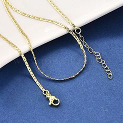 Ожерелья из цепочек-змей из латуни толщиной 2 мм NJEW-M108-22G