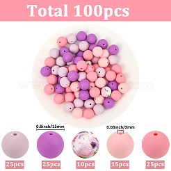 Круглые силиконовые фокусные бусины SIL-SP0001-16C