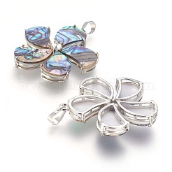 Abalone Muschel / Paua Muschel Anhänger&nbsp;SSHEL-L008-64A