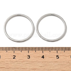 変色しない304ステンレススチールプレーンバンドリング  ステンレス鋼色  usサイズ9（18.9mm）&nbsp;RJEW-I101-01D-P