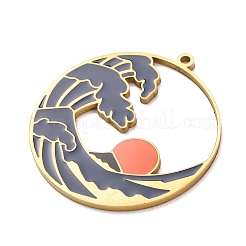 Pendentifs en acier inoxydable 304 émaillés&nbsp;STAS-F367-17G