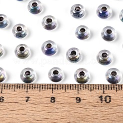 Внутри цветные прозрачные стеклянные бусины&nbsp;SEED-T009-01A