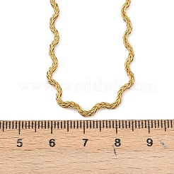 Ожерелья из волнистой цепи-змейки из нержавеющей стали 304 толщиной 4 мм&nbsp;NJEW-C101-04G