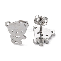 Серьги-гвоздики из нержавеющей стали 304&nbsp;EJEW-B022-02P