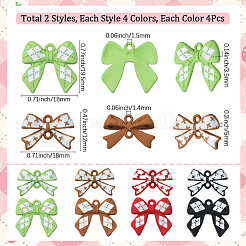 Bowknot 32 Stück 8 Stile Legierung Anhänger & Stecker Charms Zubehörse Kits&nbsp;DIY-SC0029-60