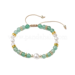 Braccialetti regolabili con perline intrecciate rotonde da 6 mm&nbsp;BJEW-JB10617