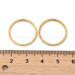イオンプレーティング（IP）304ステンレススチール指輪  ゴールドカラー  usサイズ6（16.5mm）&nbsp;RJEW-I101-02A-G