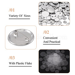 100 комплект 4 стилей diy сублимационная заготовка плоская круглая брошь набор для изготовления булавок&nbsp;DIY-TA0013-64