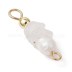 12 шт. 12-цветные подвески-коннекторы из натурального искусственного пресноводного жемчуга и акрила с матовым цветком PALLOY-JF03590