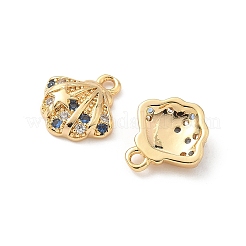 Breloques en laiton avec zircone cubique de micro pave&nbsp;KK-C099-01D-G