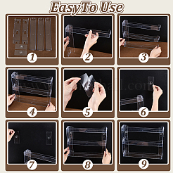 3-слойные прозрачные пластиковые держатели для хранения&nbsp;ODIS-WH0025-275