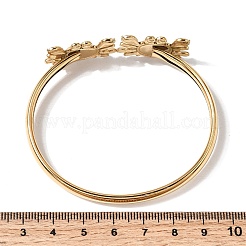Armreifen aus Edelstahl 304 mit Katzenaugen-Motiv&nbsp;BJEW-L719-02B-G