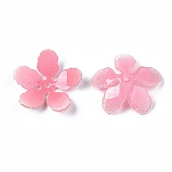 プラスチックビーズ  花  ライトコーラル  20~20.5x20~20.5x4mm&nbsp;KY-N015-55