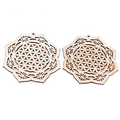 Неокрашенные натуральные деревянные большие подвески WOOD-R271-05