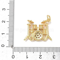 Pendenti in zirconi cubici trasparenti in micro pavè di ottone&nbsp;KK-D289-01G-02