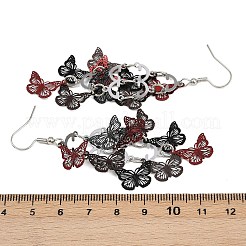 Серьги-бабочки из нержавеющей стали 430 EJEW-A137-02P-04