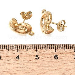Boucles d'oreilles à tige en acier inoxydable 304&nbsp;STAS-D391-04C-G