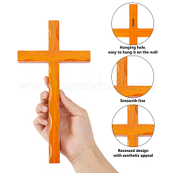 Décoration murale en croix de bois&nbsp;WOOD-WH0050-003