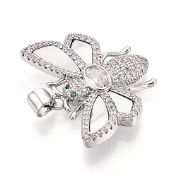 Латунные микропаве прозрачные подвески с фианитом KK-N268-61P