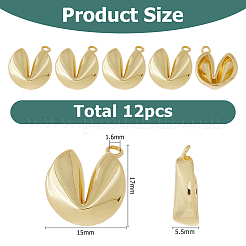 Ciondoli in ottone da 12 pz&nbsp;KK-HS0001-83G