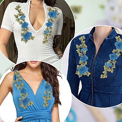 Цветочная вышивка швейное волокно&nbsp;DIY-WH0888-894