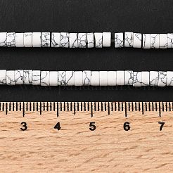 Окрашенные синтетические бирюзовые бусы нити&nbsp;G-Z089-A04-B