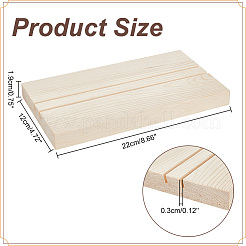 Подставки для карточек с прямоугольными деревянными серьгами с 2 слотом EDIS-WH0031-19