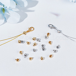 40 шт. 2 цвета латунные обжимные бусины KK-AR0003-27