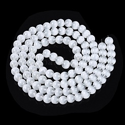 Colliers de perles en verre transparent imitant les yeux de chat&nbsp;GLAA-Q110-01B-01