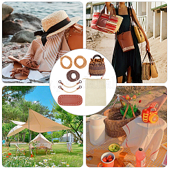 Набор женских пластиковых сумочек из ротанга своими руками&nbsp;DIY-WH0033-25