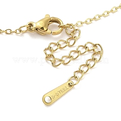 Ионное покрытие(ip) 304 нержавеющая сталь подвески ожерелья для женщин NJEW-B080-05G