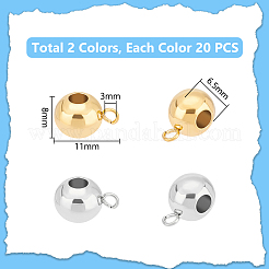 40 шт. 2-цветное ионное покрытие (IP) 304 нержавеющая сталь трубчатые держатели STAS-UN0055-88