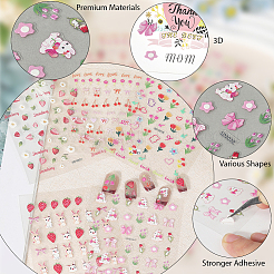 5шт 5 стильных пластиковых декоративных наклеек для домашних животных&nbsp;MRMJ-SP0001-25