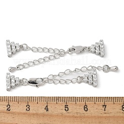 Удлинитель цепи из латуни с микропаве из циркония и стеклом KK-U052-20P