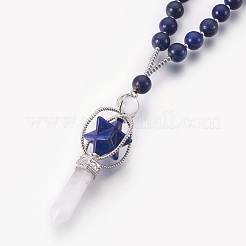 Сплав ожерелье&nbsp;NJEW-E129-01F