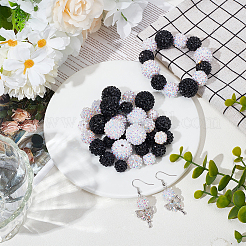 48 шт. 8 вида бусин из смоляных стразов RESI-SC003-43