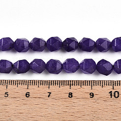 Окрашенные природные белый нефрит бисер пряди G-T139-8mm-46M