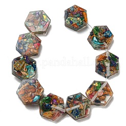 Окрашенная натуральная императорская яшма с нитями смоляных бусин G-G083-D05-01