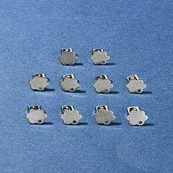 10 шт. фурнитура для сережек-гвоздиков из нержавеющей стали 201 с отверстием EJEW-FS0001-14C
